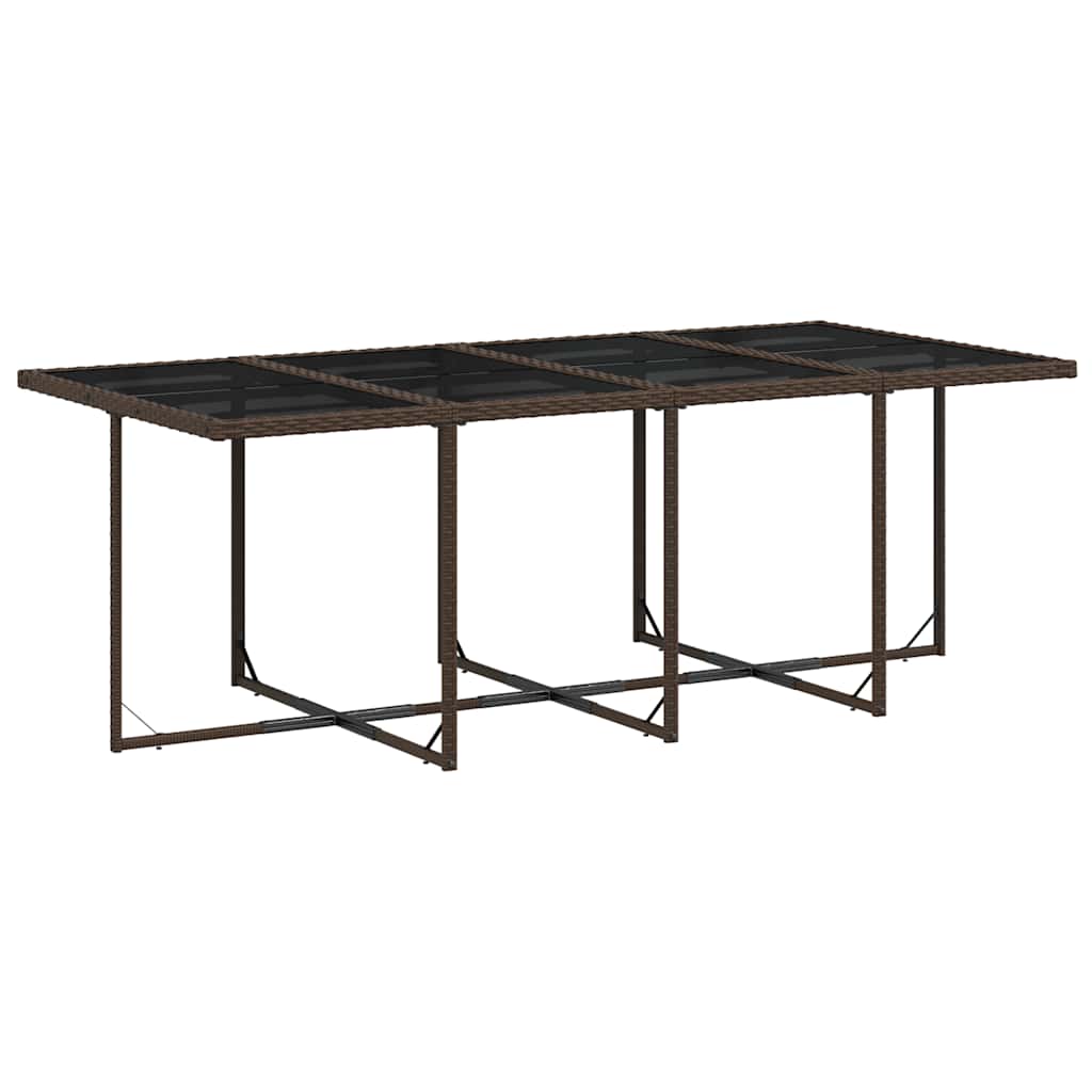 vidaXL Set mobilier de grădină cu perne, 9 piese, maro, poliratan