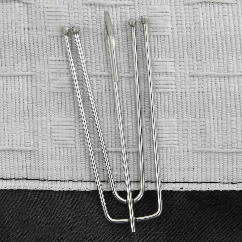 vidaXL Draperii opace aspect in, cârlige, 2 buc., antracit, 140x225 cm vidaXL Draperii opace aspect in, cârlige, 2 buc., antracit, 140x225 cm