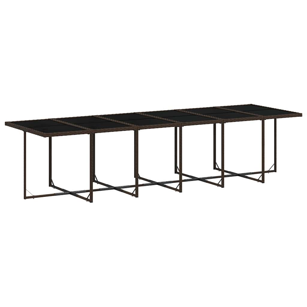 vidaXL Set mobilier de grădină, 13 piese, maro, cu perne, poliratan vidaXL Set mobilier de grădină, 13 piese, maro, cu perne, poliratan