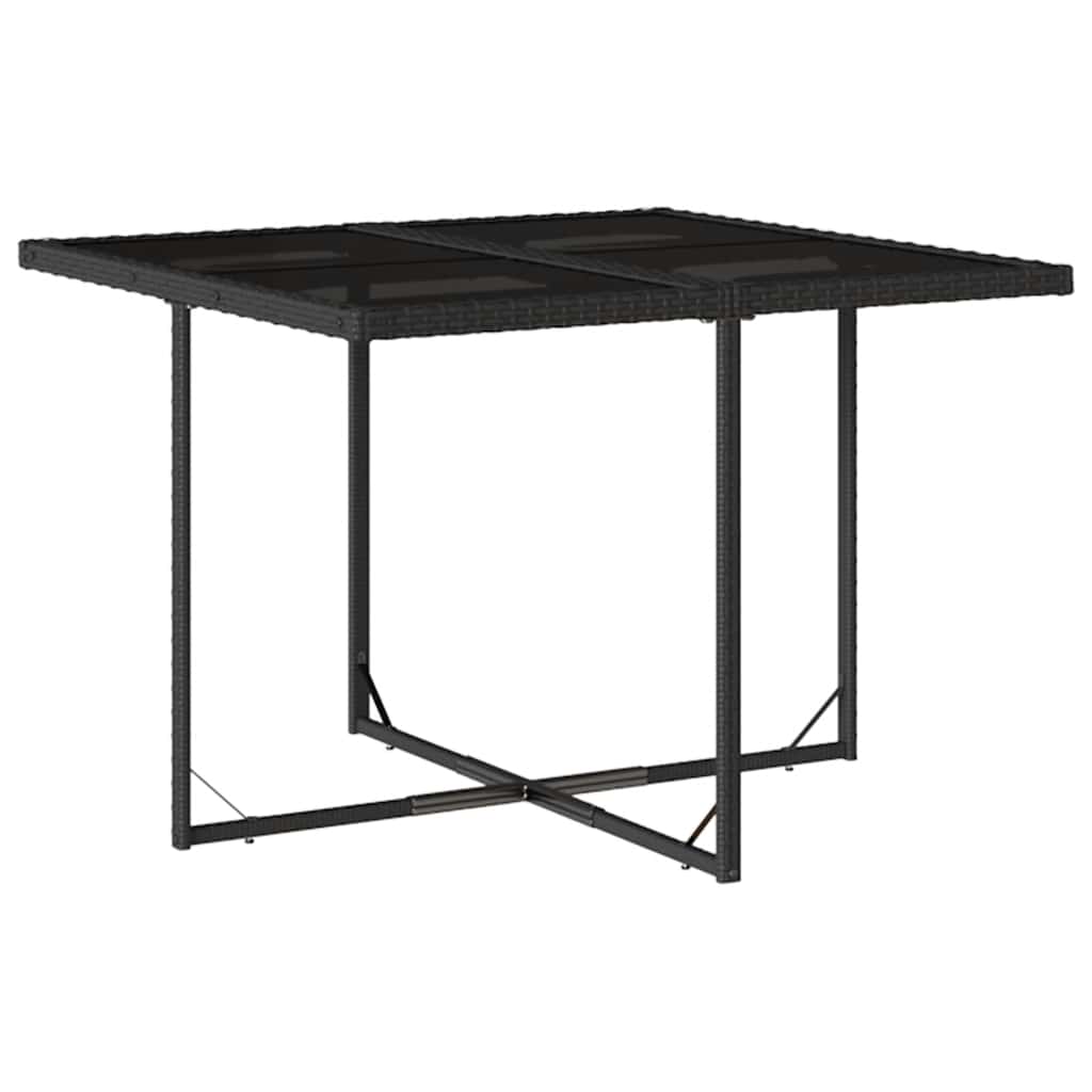vidaXL Set mobilier de grădină cu perne, 9 piese, negru, poliratan vidaXL Set mobilier de grădină cu perne, 9 piese, negru, poliratan