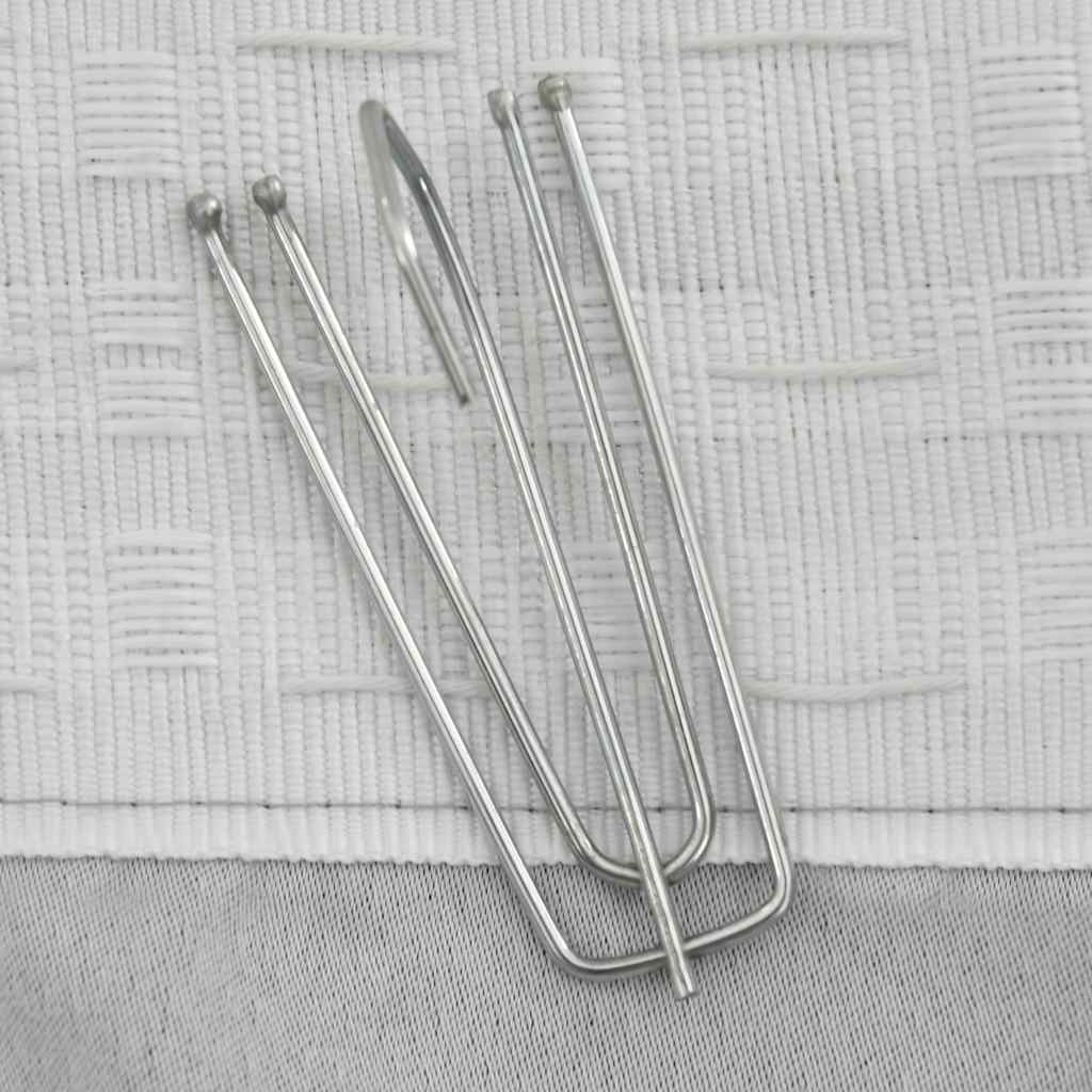 vidaXL Draperie opacă, aspect de in, gri, 290 x 245 cm, cu cârlige