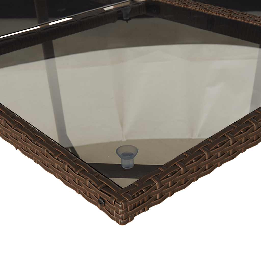 vidaXL Set mobilier de grădină, 13 piese, maro, cu perne, poliratan