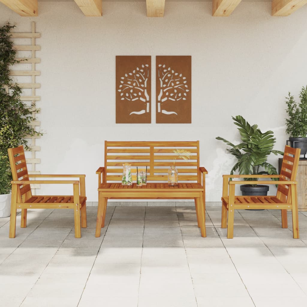 vidaXL Set mobilier de grădină, 4 piese, lemn masiv de acacia vidaXL Set mobilier de grădină, 4 piese, lemn masiv de acacia