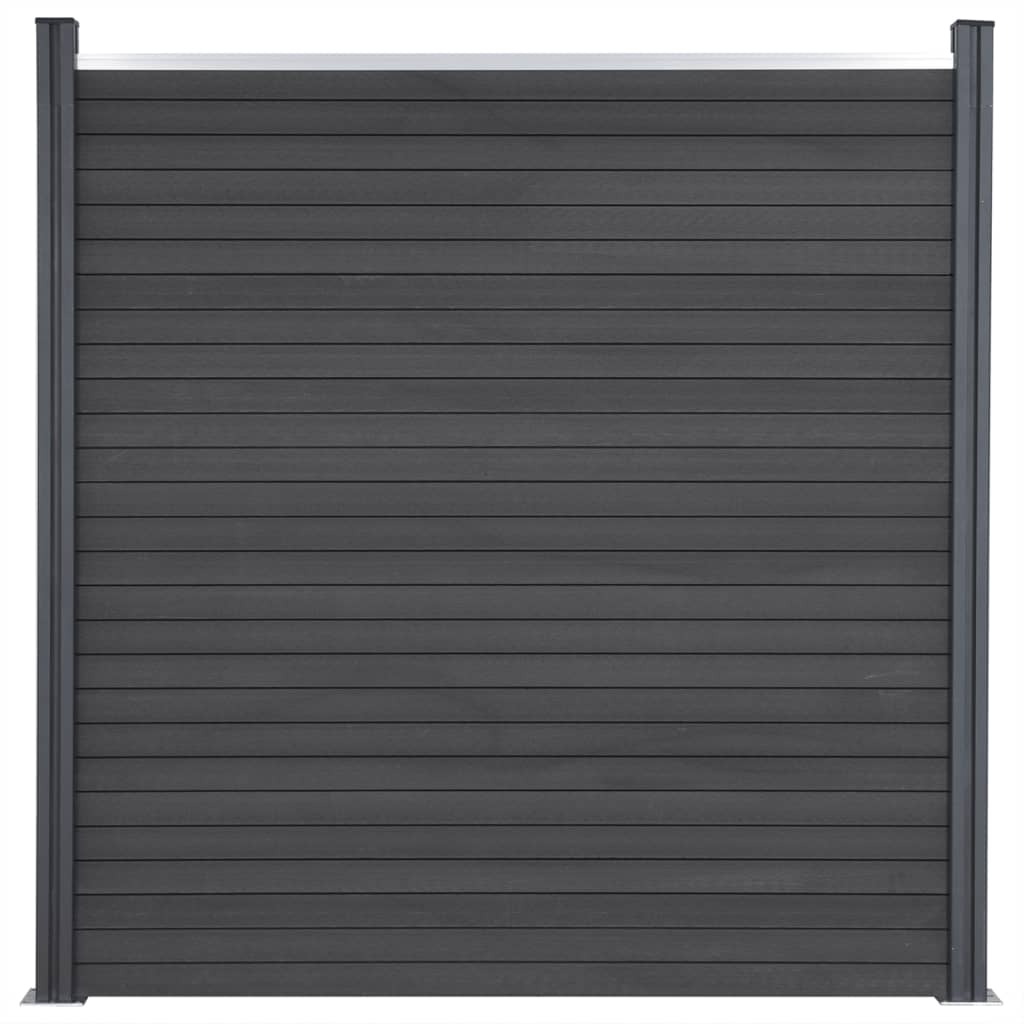 vidaXL Set panouri pentru gard, gri, 180x186 cm, WPC