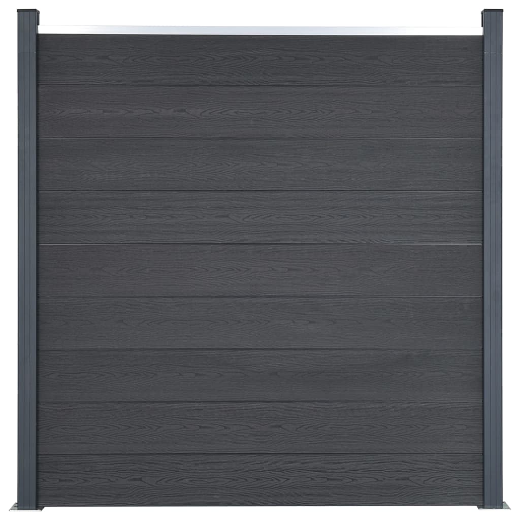 vidaXL Set panouri pentru gard, gri, 353x186 cm, WPC