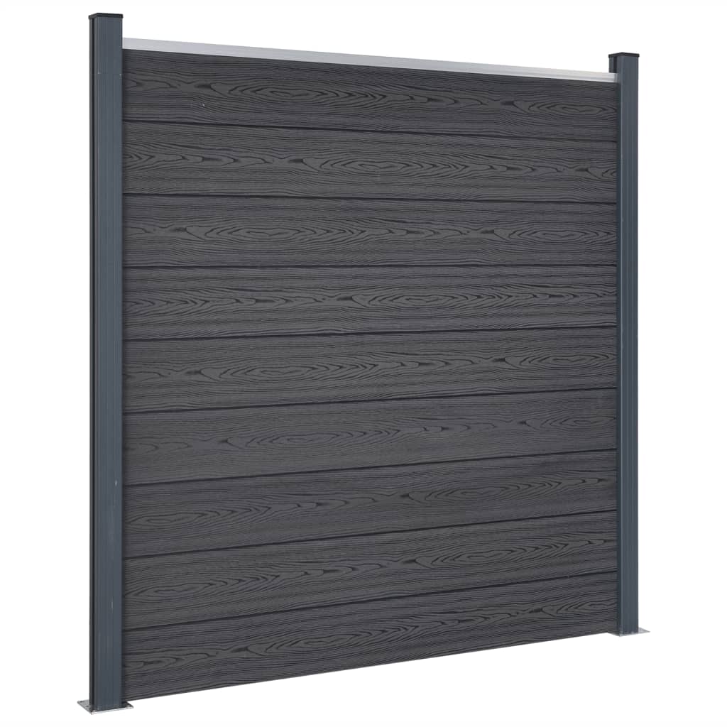 vidaXL Set panouri pentru gard, gri, 699x186 cm, WPC