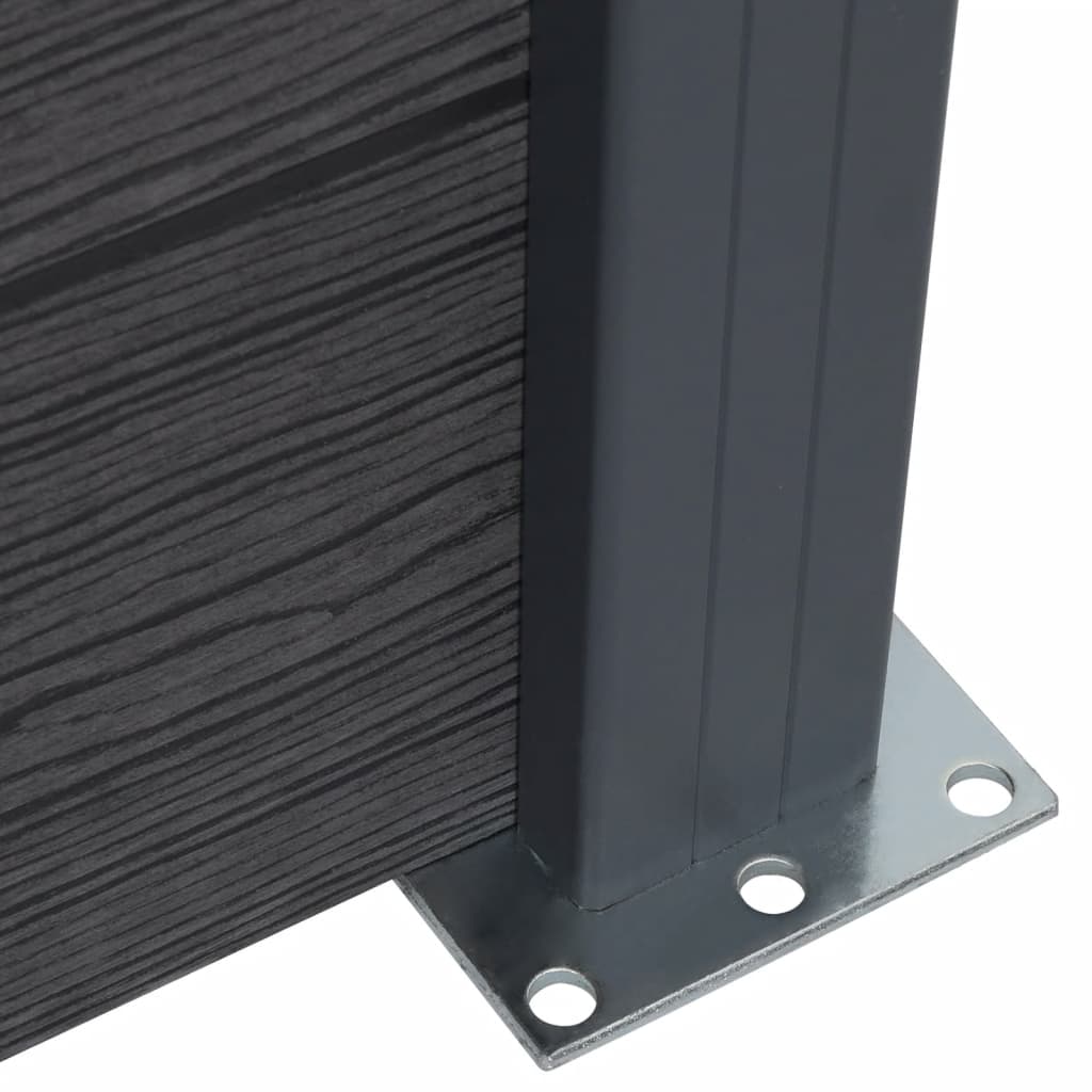vidaXL Set panouri pentru gard, gri, 872x186 cm, WPC