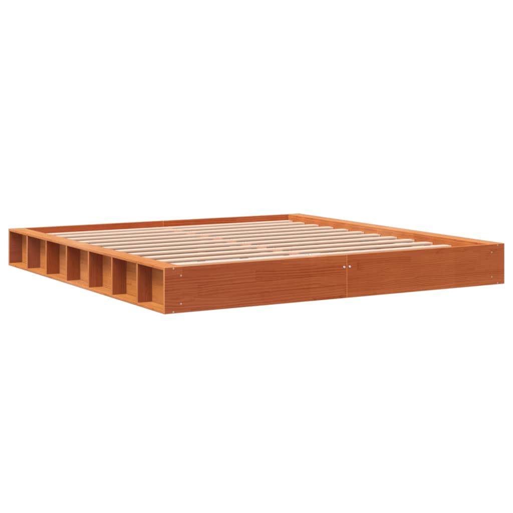 vidaXL Cadru de pat fără saltea, maro ceruit 180x200 cm lemn masiv pin vidaXL Cadru de pat fără saltea, maro ceruit 180x200 cm lemn masiv pin