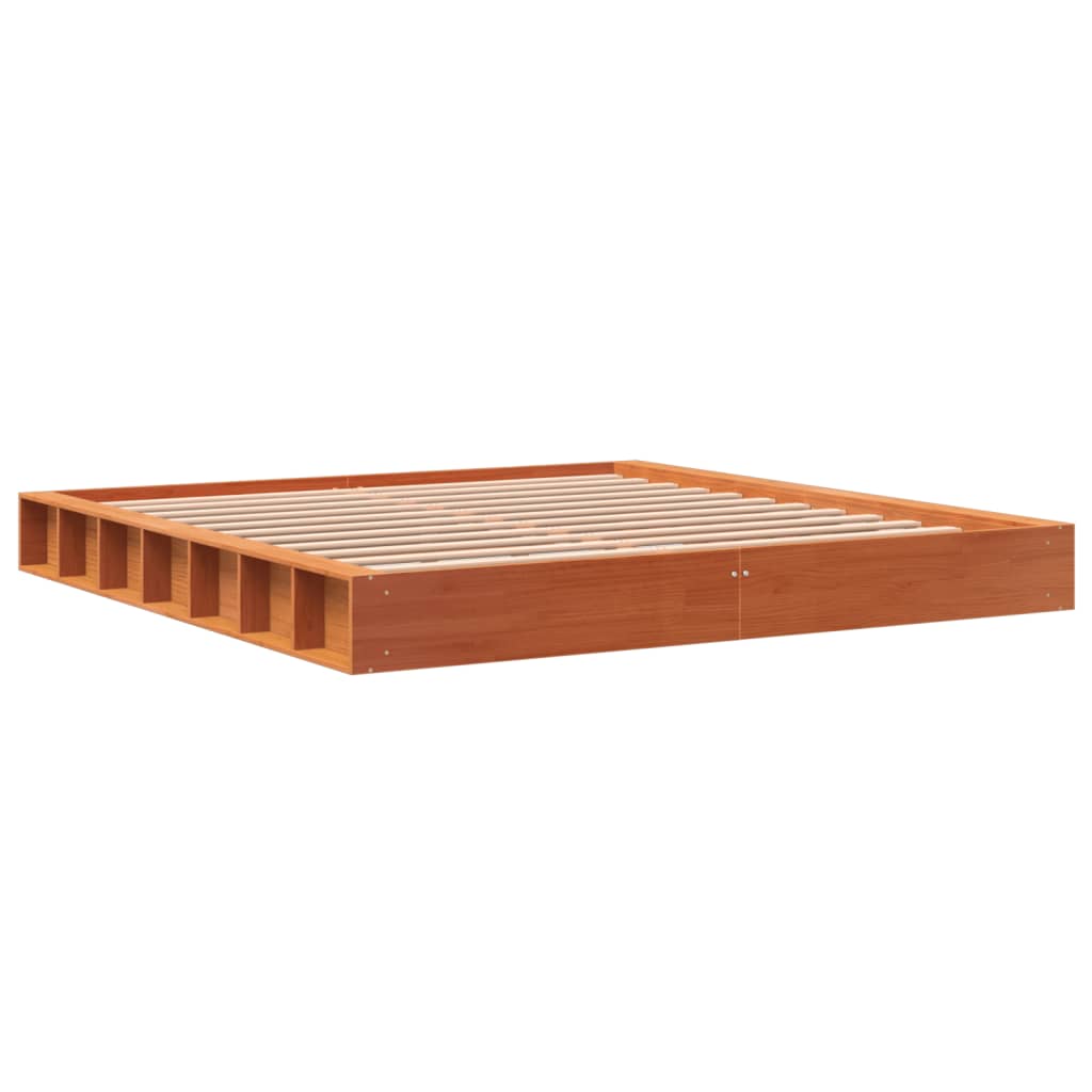 vidaXL Cadru de pat fără saltea, maro ceruit 180x200 cm lemn masiv pin vidaXL Cadru de pat fără saltea, maro ceruit 180x200 cm lemn masiv pin
