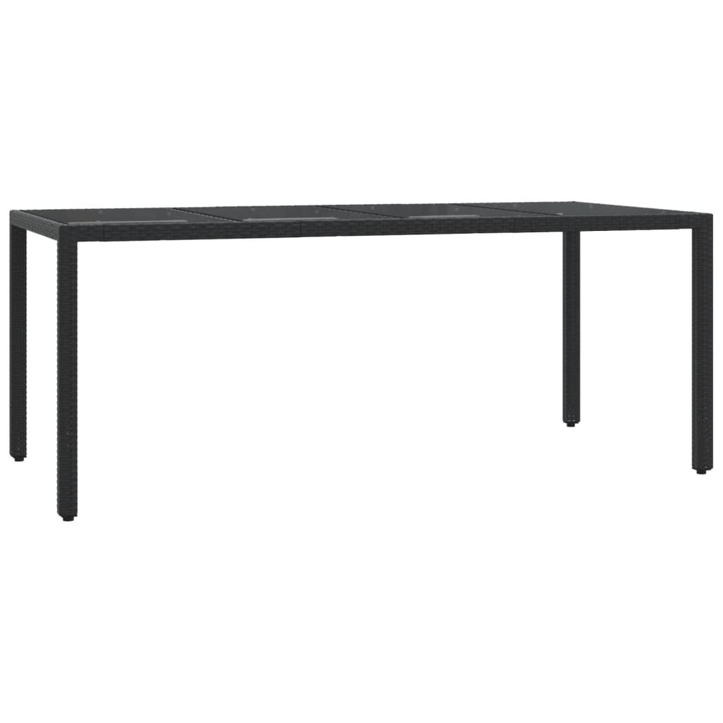 vidaXL Set mobilier de grădină cu perne, 7 piese, negru, poliratan vidaXL Set mobilier de grădină cu perne, 7 piese, negru, poliratan
