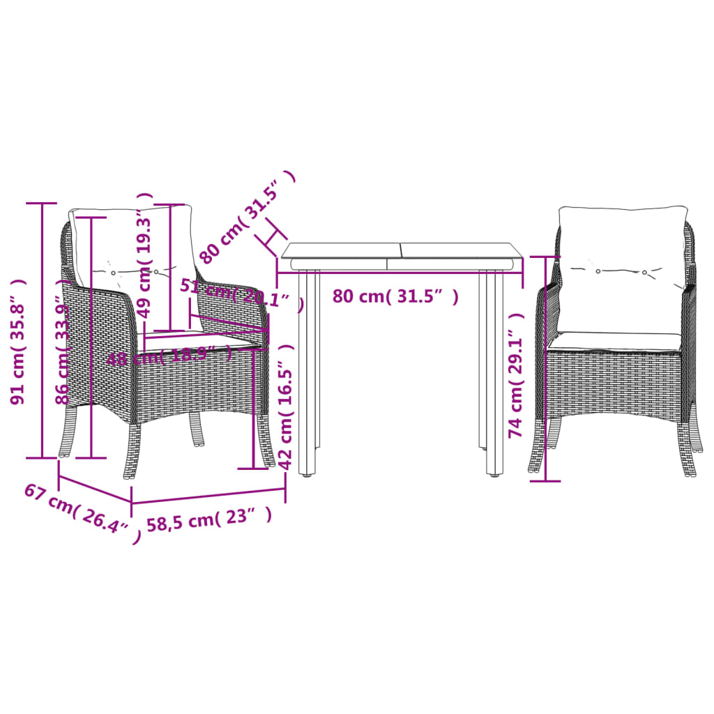 vidaXL Set mobilier de grădină, 5 piese, cu perne, maro, poliratan vidaXL Set mobilier de grădină, 5 piese, cu perne, maro, poliratan