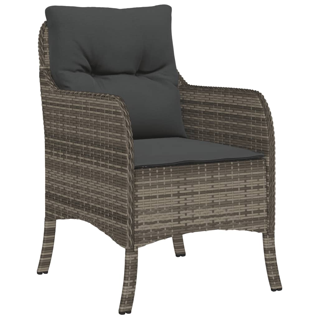 vidaXL Set mobilier grădină cu perne, 9 piese, gri, poliratan vidaXL Set mobilier grădină cu perne, 9 piese, gri, poliratan