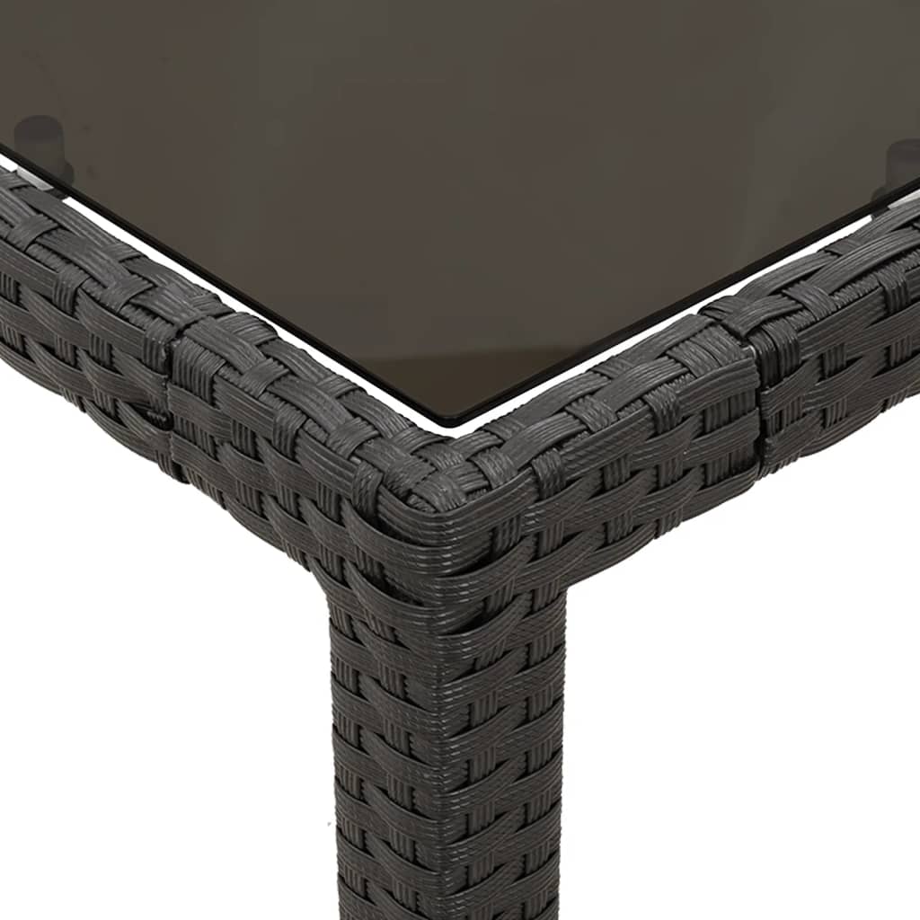 vidaXL Set mobilier de grădină cu perne, 7 piese, negru, poliratan vidaXL Set mobilier de grădină cu perne, 7 piese, negru, poliratan