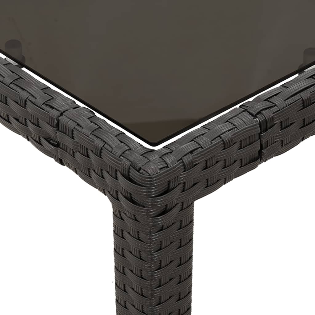vidaXL Set mobilier de grădină cu perne, 7 piese, negru, poliratan vidaXL Set mobilier de grădină cu perne, 7 piese, negru, poliratan