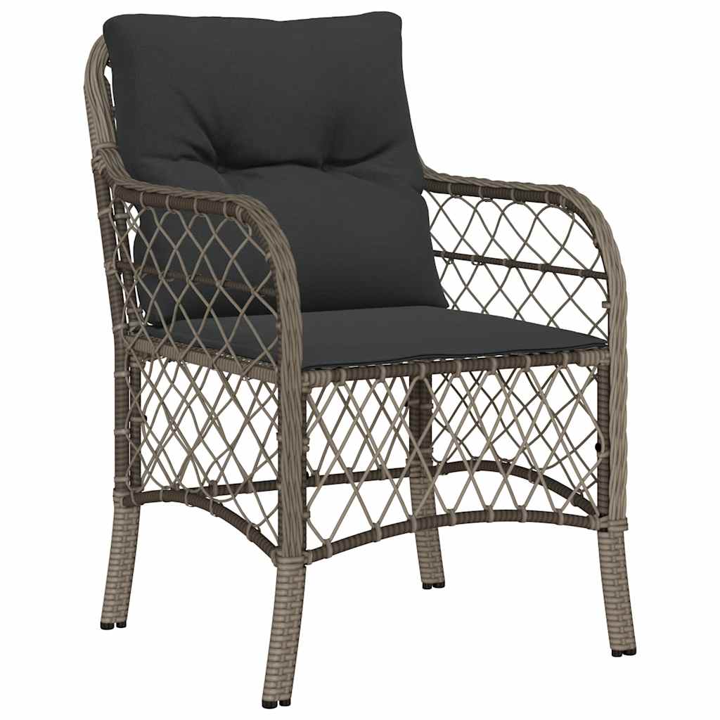 vidaXL Set mobilier grădină cu perne, 9 piese, gri, poliratan vidaXL Set mobilier grădină cu perne, 9 piese, gri, poliratan