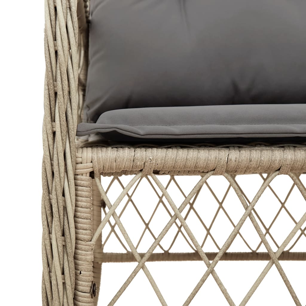 vidaXL Set mobilier pentru grădină, 5 piese, cu perne, bej, poliratan vidaXL Set mobilier pentru grădină, 5 piese, cu perne, bej, poliratan