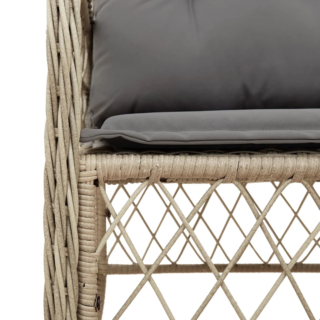 vidaXL Set mobilier pentru grădină, 7 piese, cu perne, bej, poliratan vidaXL Set mobilier pentru grădină, 7 piese, cu perne, bej, poliratan