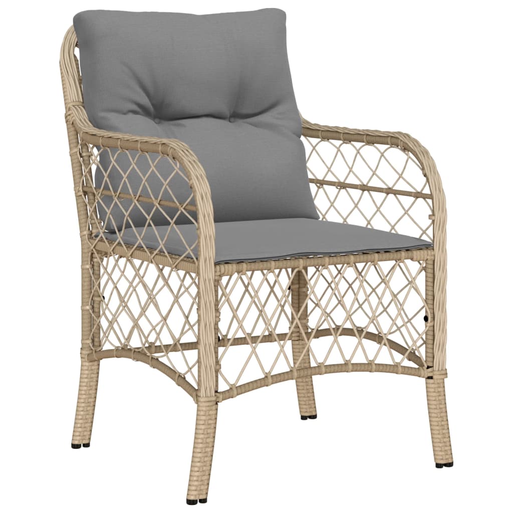 vidaXL Set mobilier pentru grădină, 5 piese, cu perne, bej, poliratan vidaXL Set mobilier pentru grădină, 5 piese, cu perne, bej, poliratan