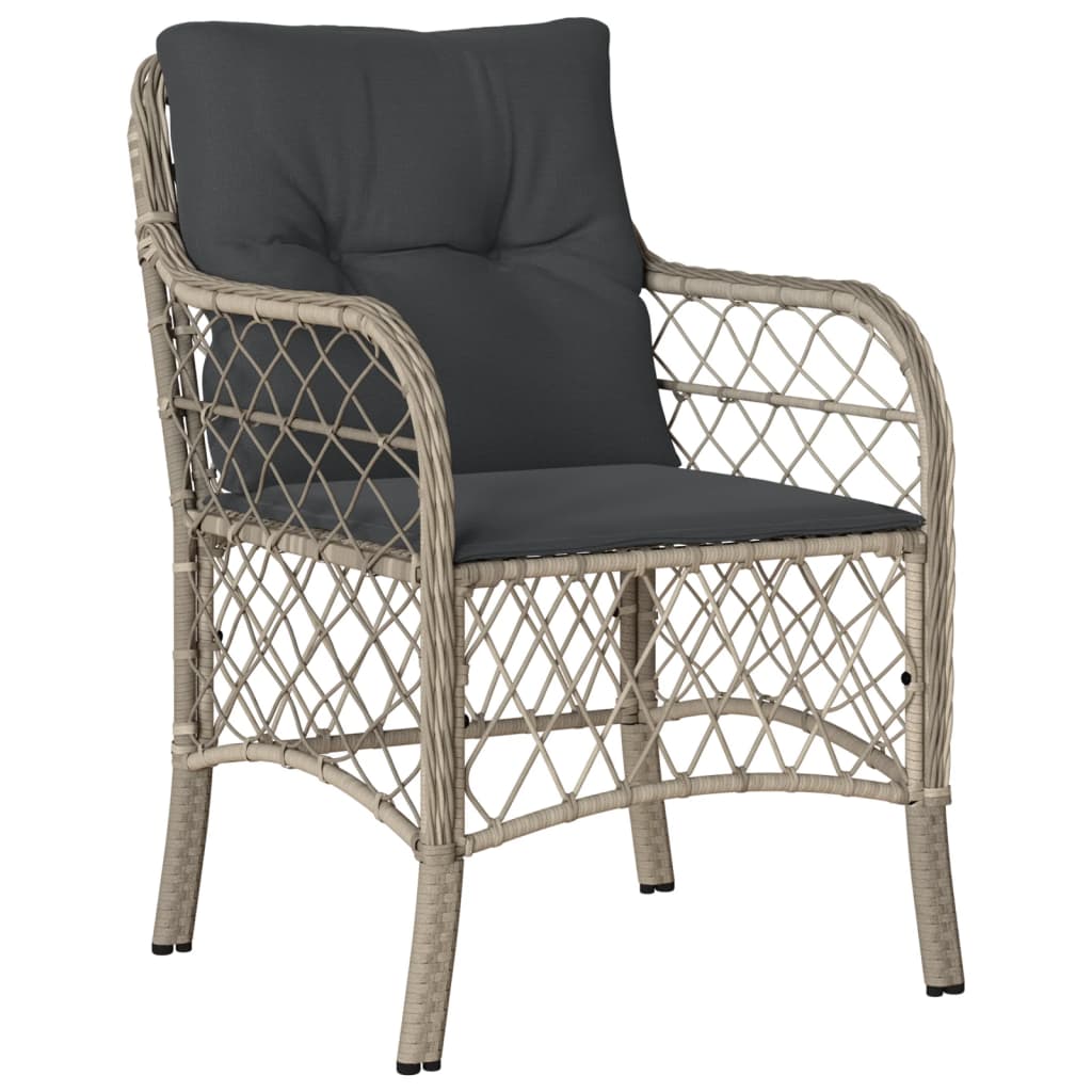 vidaXL Set mobilier grădină cu perne, 9 piese, gri deschis, poliratan