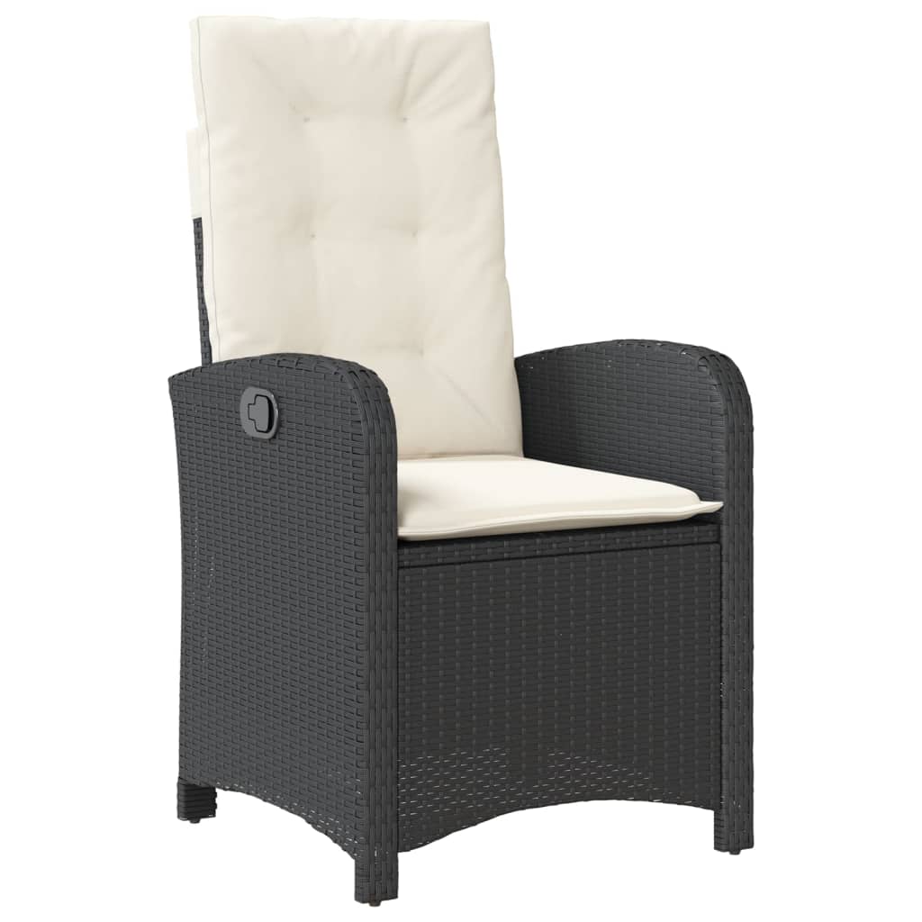 vidaXL Set mobilier de grădină cu perne, 9 piese, negru, poliratan vidaXL Set mobilier de grădină cu perne, 9 piese, negru, poliratan