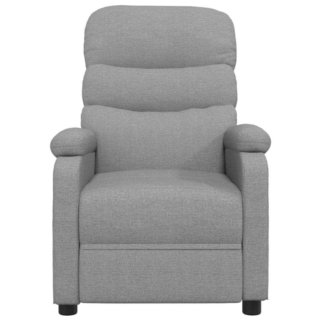 vidaXL Fotoliu de masaj, gri deschis, material textil vidaXL Fotoliu de masaj, gri deschis, material textil