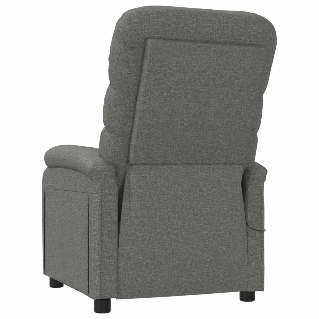vidaXL Fotoliu de masaj, gri închis, material textil vidaXL Fotoliu de masaj, gri închis, material textil
