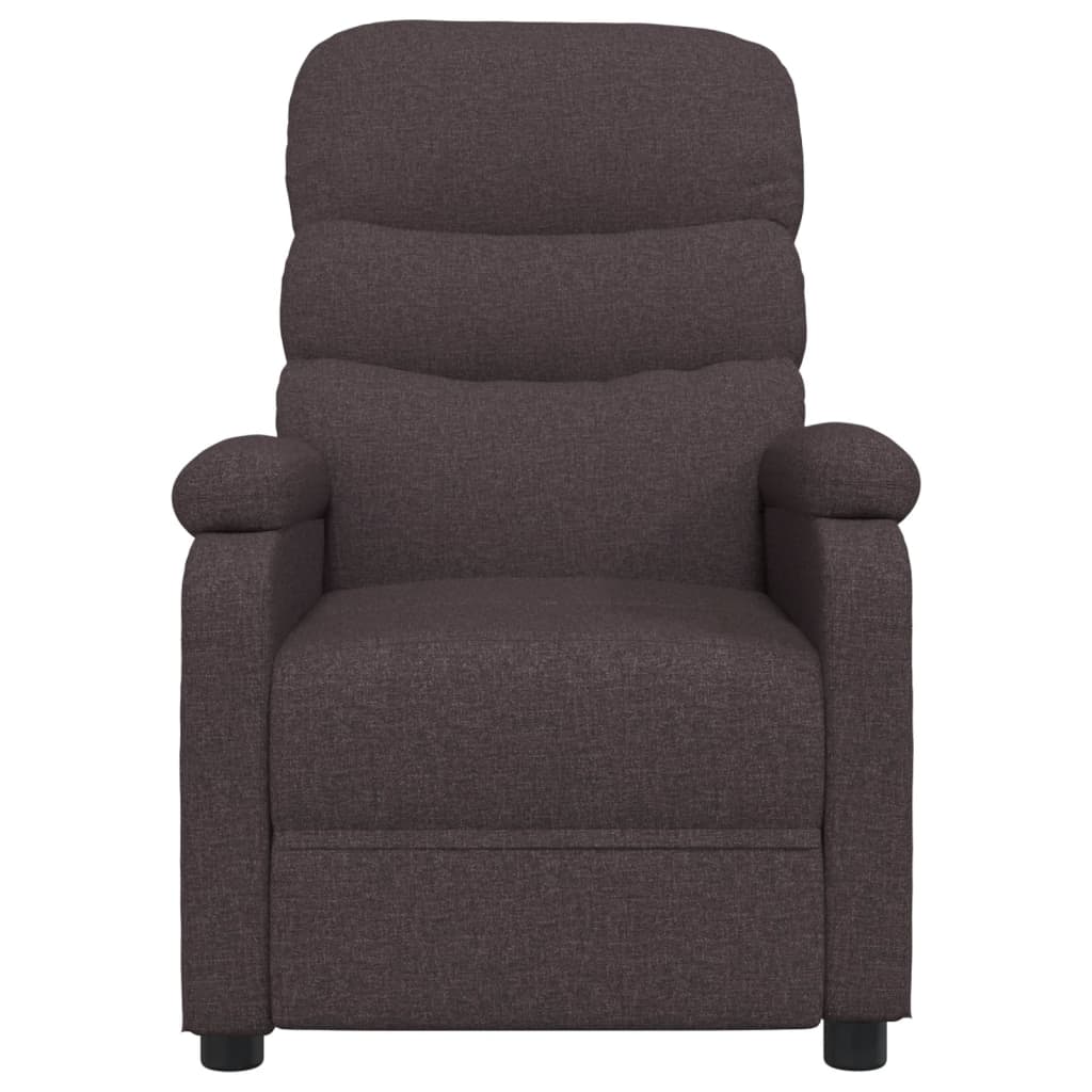 vidaXL Fotoliu de masaj, maro închis, material textil vidaXL Fotoliu de masaj, maro închis, material textil