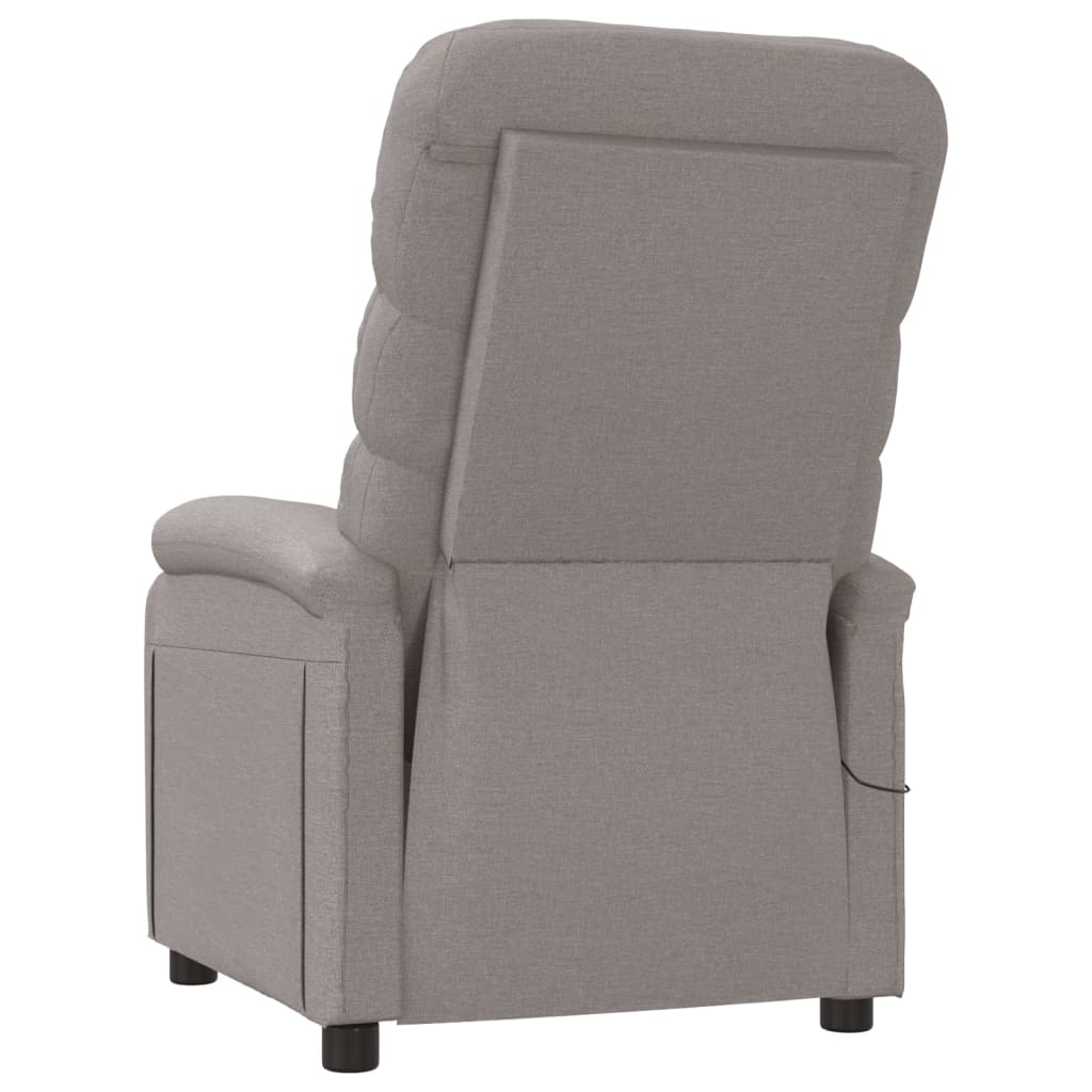 vidaXL Scaun de masaj, taupe, țesătură