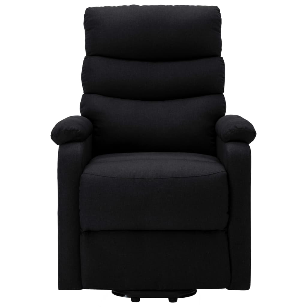 vidaXL Fotoliu cu ridicare, negru, material textil vidaXL Fotoliu cu ridicare, negru, material textil