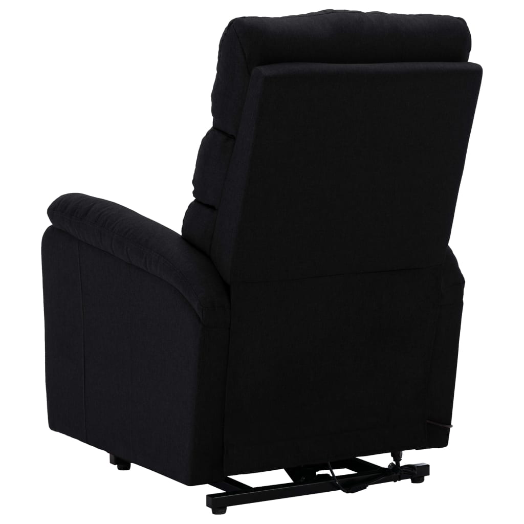 vidaXL Fotoliu cu ridicare, negru, material textil vidaXL Fotoliu cu ridicare, negru, material textil