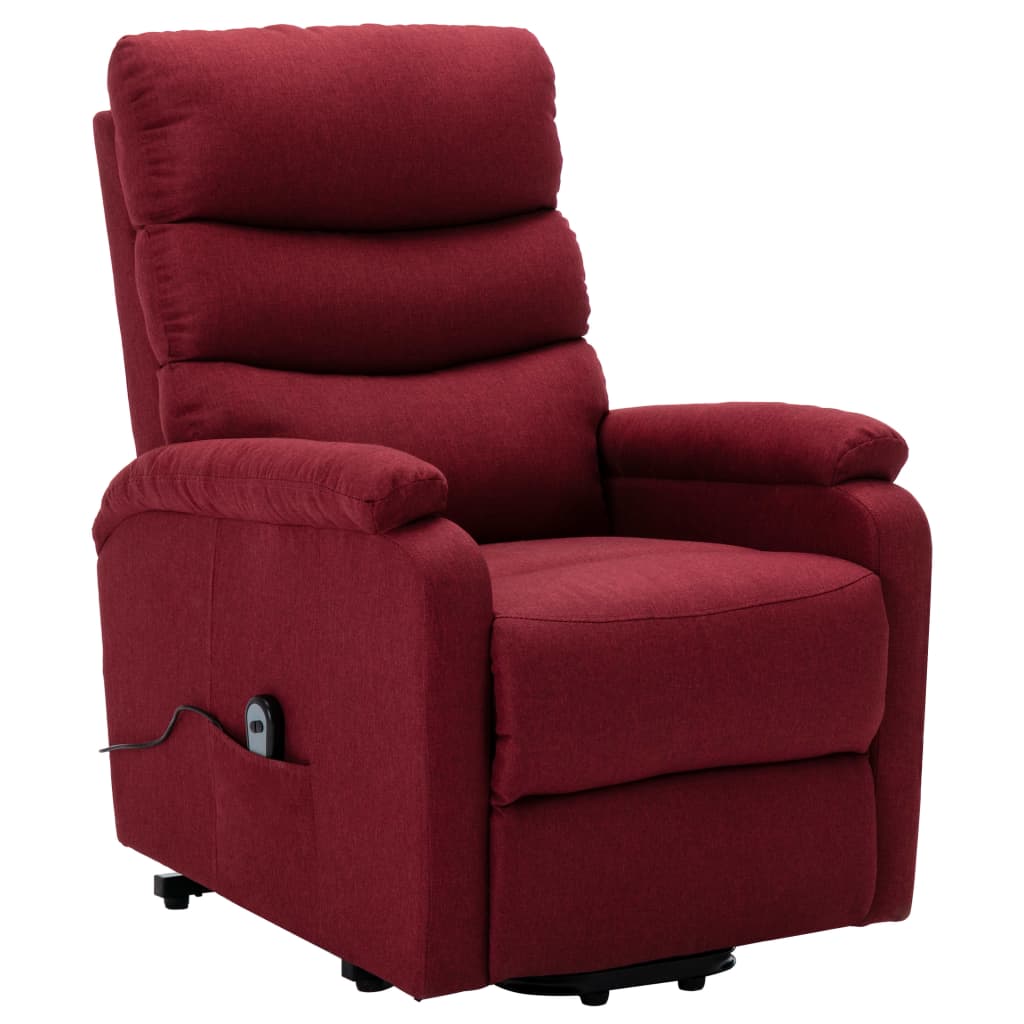 vidaXL Fotoliu cu ridicare, roșu vin, material textil vidaXL Fotoliu cu ridicare, roșu vin, material textil