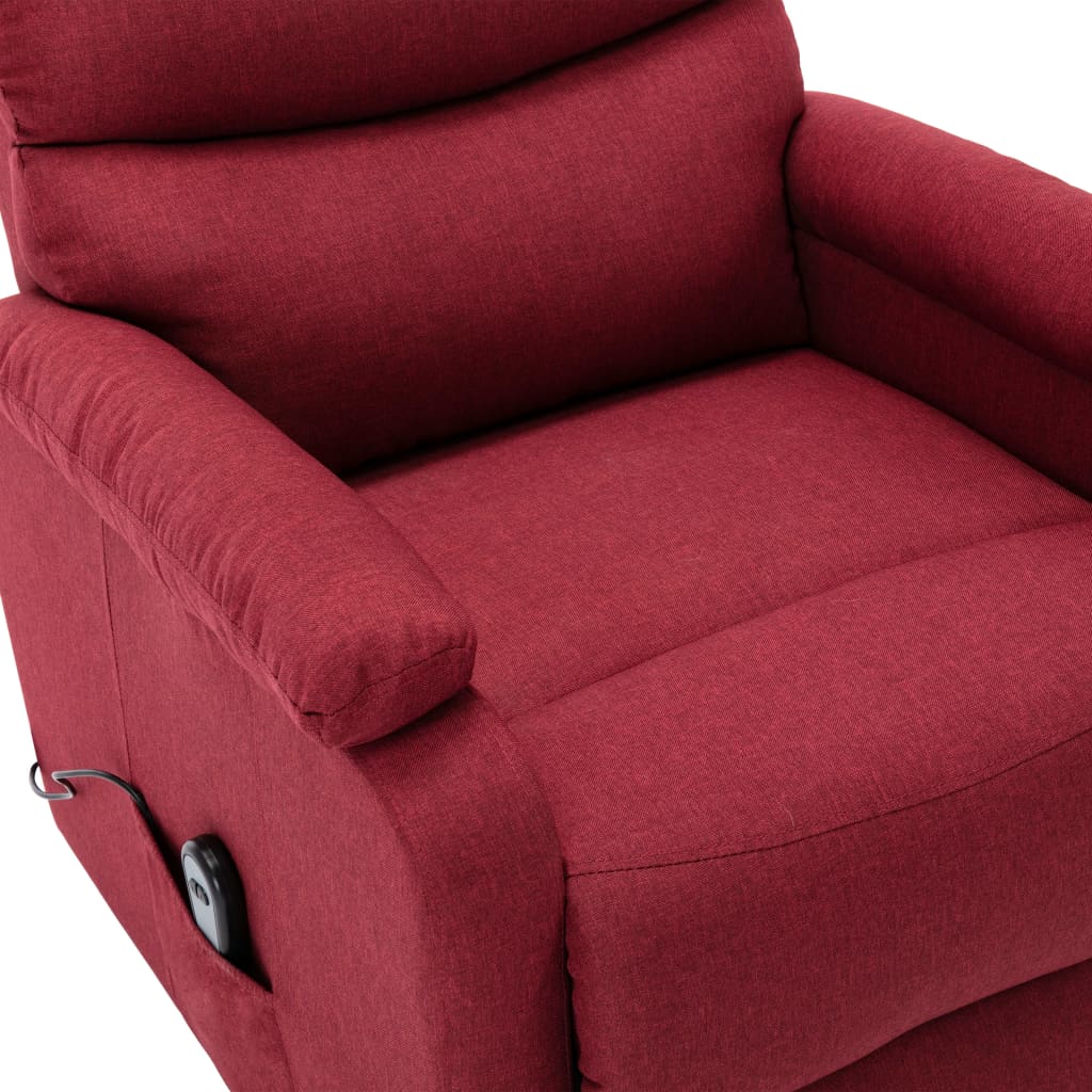 vidaXL Fotoliu cu ridicare, roșu vin, material textil vidaXL Fotoliu cu ridicare, roșu vin, material textil