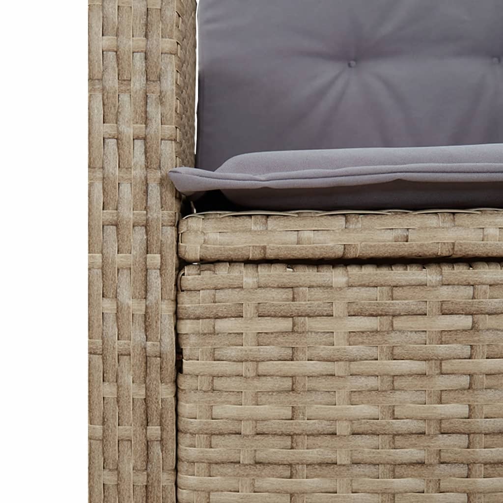 vidaXL Set mobilier pentru grădină, 7 piese, cu perne, bej, poliratan vidaXL Set mobilier pentru grădină, 7 piese, cu perne, bej, poliratan