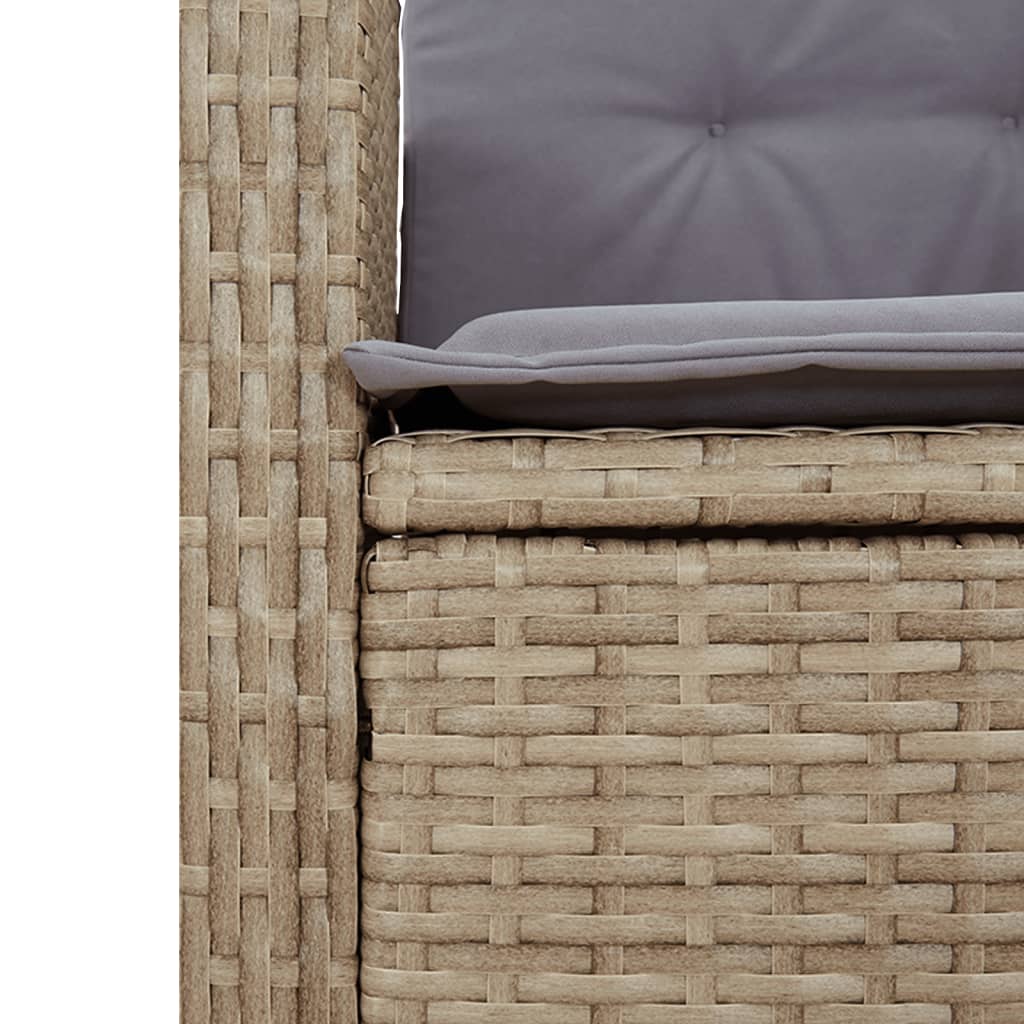 vidaXL Set mobilier pentru grădină, 5 piese, cu perne, bej, poliratan vidaXL Set mobilier pentru grădină, 5 piese, cu perne, bej, poliratan