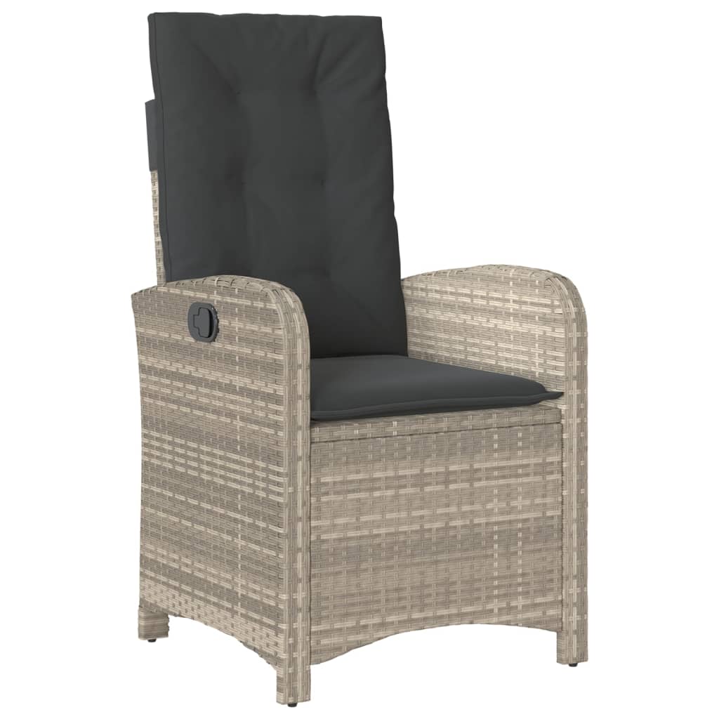 vidaXL Set mobilier grădină cu perne, 9 piese, gri deschis, poliratan vidaXL Set mobilier grădină cu perne, 9 piese, gri deschis, poliratan