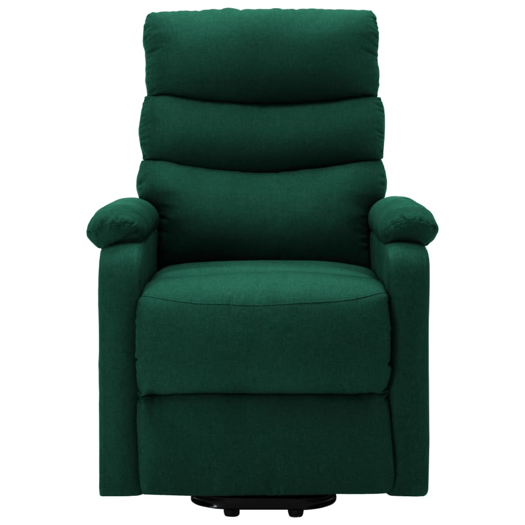 vidaXL Fotoliu cu ridicare, verde închis, material textil vidaXL Fotoliu cu ridicare, verde închis, material textil