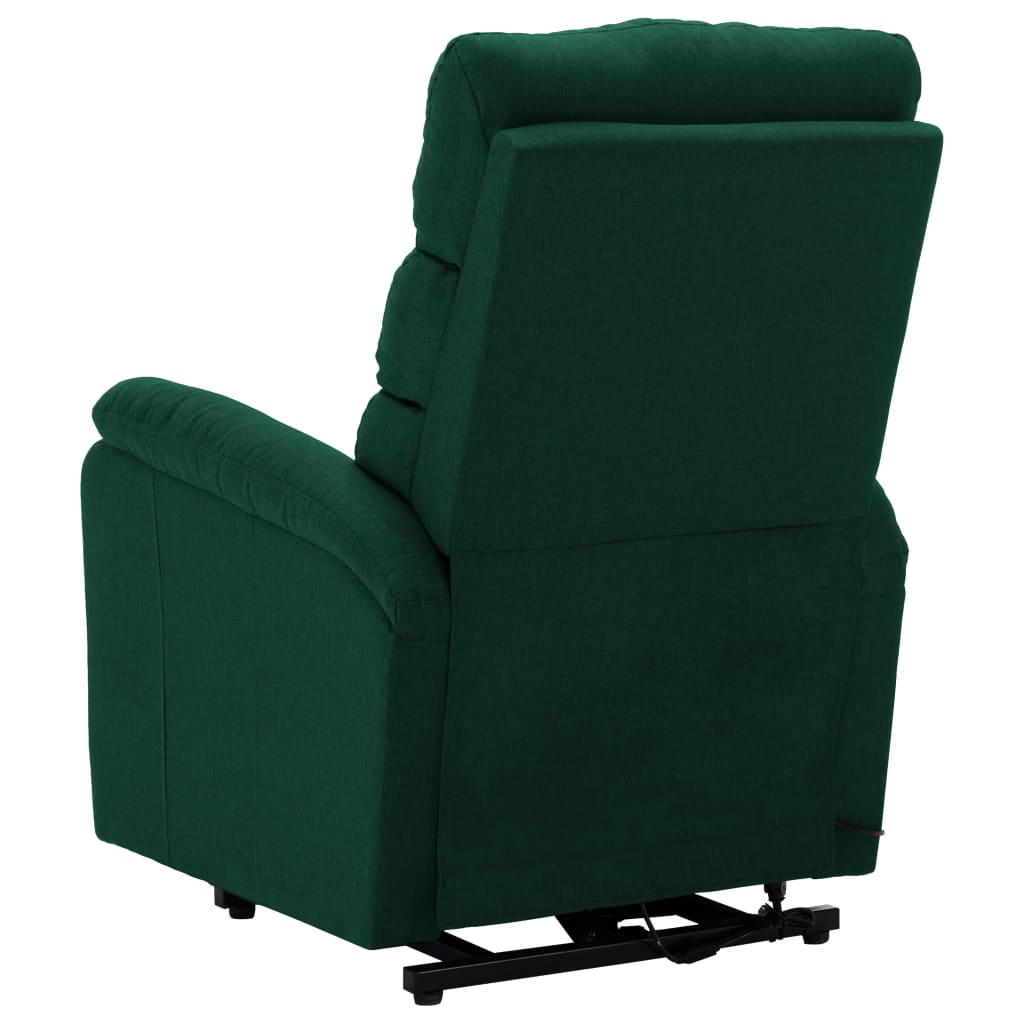 vidaXL Fotoliu cu ridicare, verde închis, material textil vidaXL Fotoliu cu ridicare, verde închis, material textil