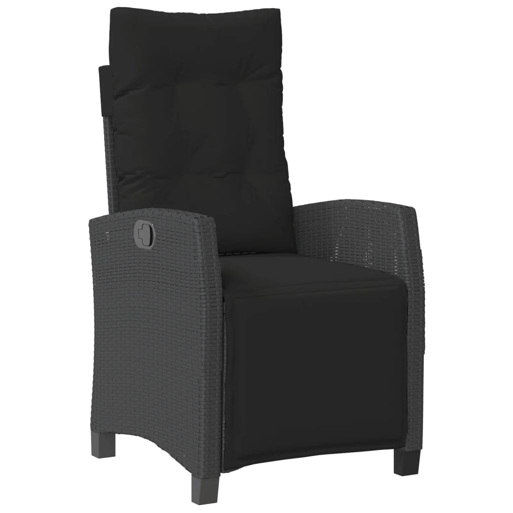 vidaXL Set mobilier de grădină cu perne, 9 piese, negru, poliratan vidaXL Set mobilier de grădină cu perne, 9 piese, negru, poliratan