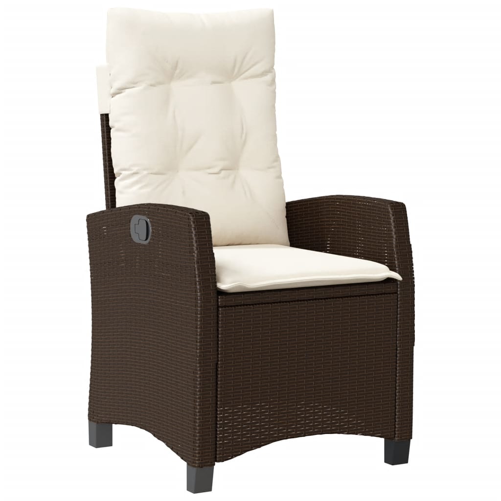 vidaXL Set mobilier de grădină, 5 piese, cu perne, maro, poliratan vidaXL Set mobilier de grădină, 5 piese, cu perne, maro, poliratan