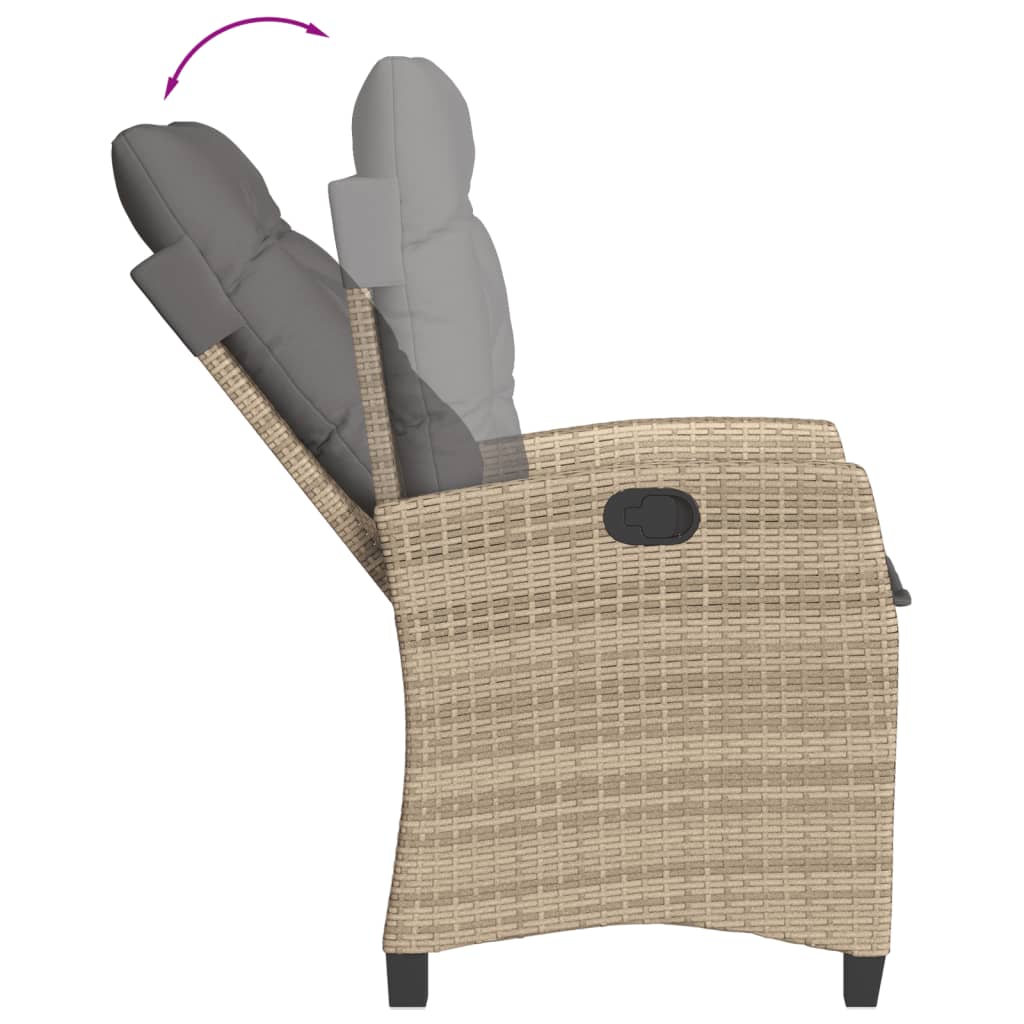 vidaXL Set mobilier pentru grădină, 5 piese, cu perne, bej, poliratan vidaXL Set mobilier pentru grădină, 5 piese, cu perne, bej, poliratan