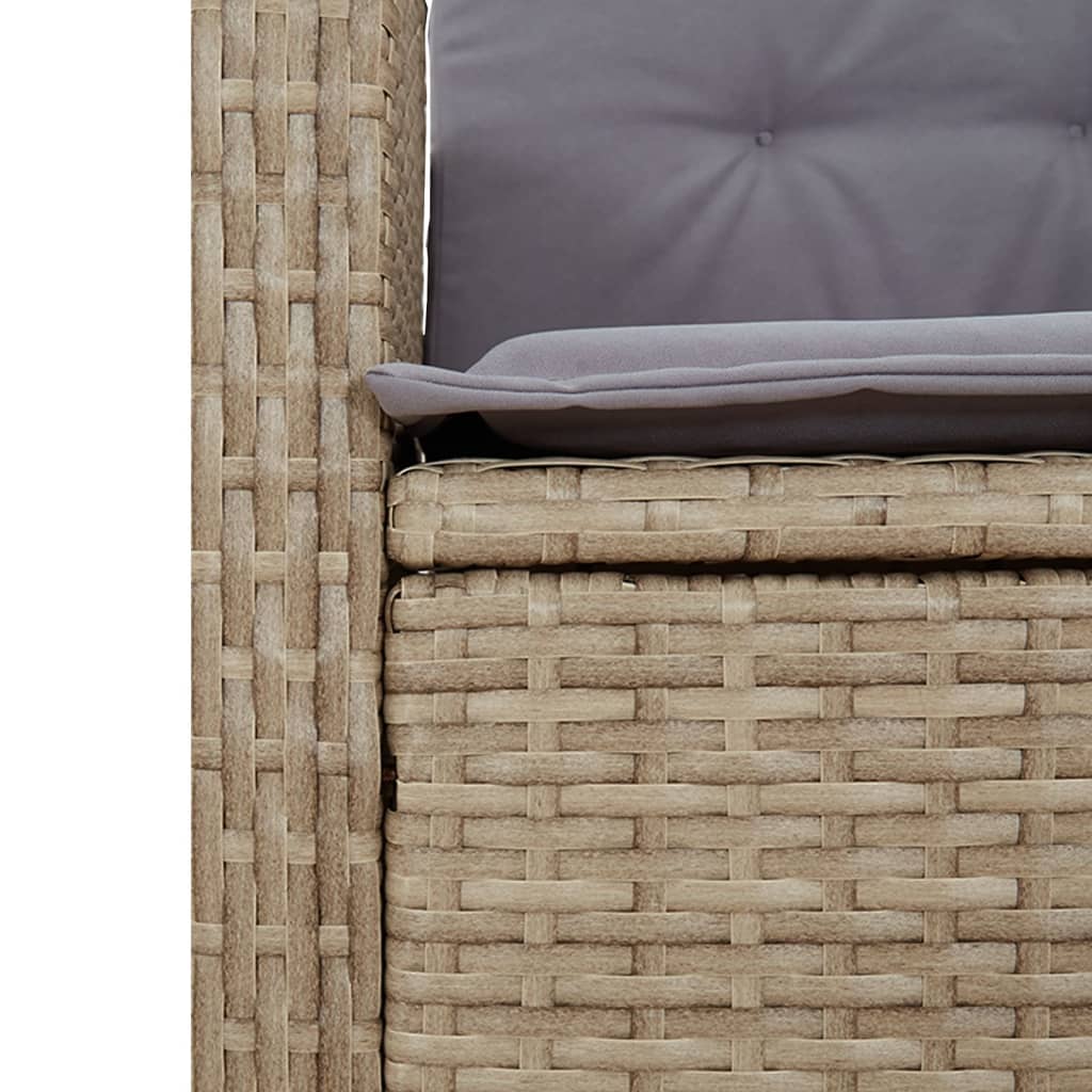 vidaXL Set mobilier pentru grădină, 5 piese, cu perne, bej, poliratan vidaXL Set mobilier pentru grădină, 5 piese, cu perne, bej, poliratan