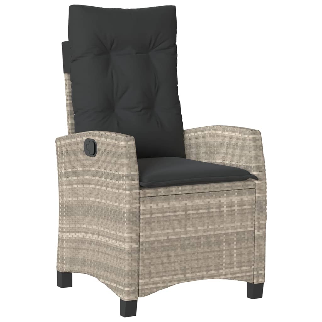 vidaXL Set mobilier grădină cu perne, 9 piese, gri deschis, poliratan vidaXL Set mobilier grădină cu perne, 9 piese, gri deschis, poliratan