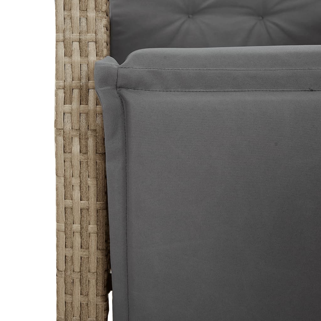 vidaXL Set mobilier pentru grădină, 5 piese, cu perne, bej, poliratan vidaXL Set mobilier pentru grădină, 5 piese, cu perne, bej, poliratan