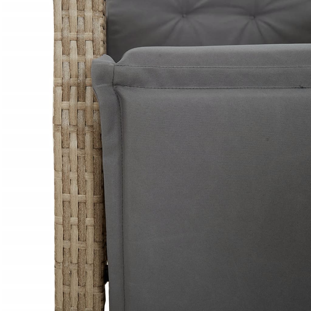 vidaXL Set mobilier pentru grădină, 7 piese, cu perne, bej, poliratan vidaXL Set mobilier pentru grădină, 7 piese, cu perne, bej, poliratan