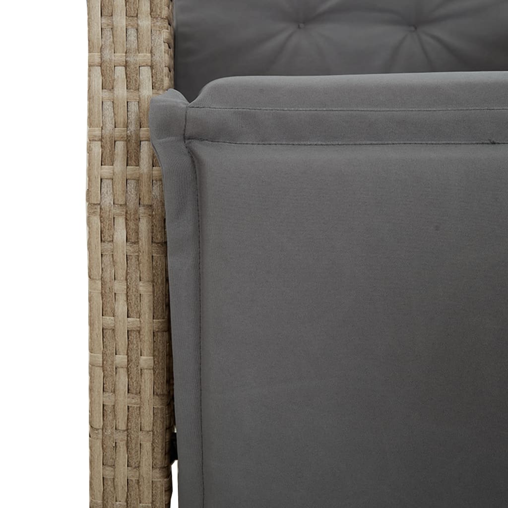 vidaXL Set mobilier pentru grădină, 7 piese, cu perne, bej, poliratan vidaXL Set mobilier pentru grădină, 7 piese, cu perne, bej, poliratan