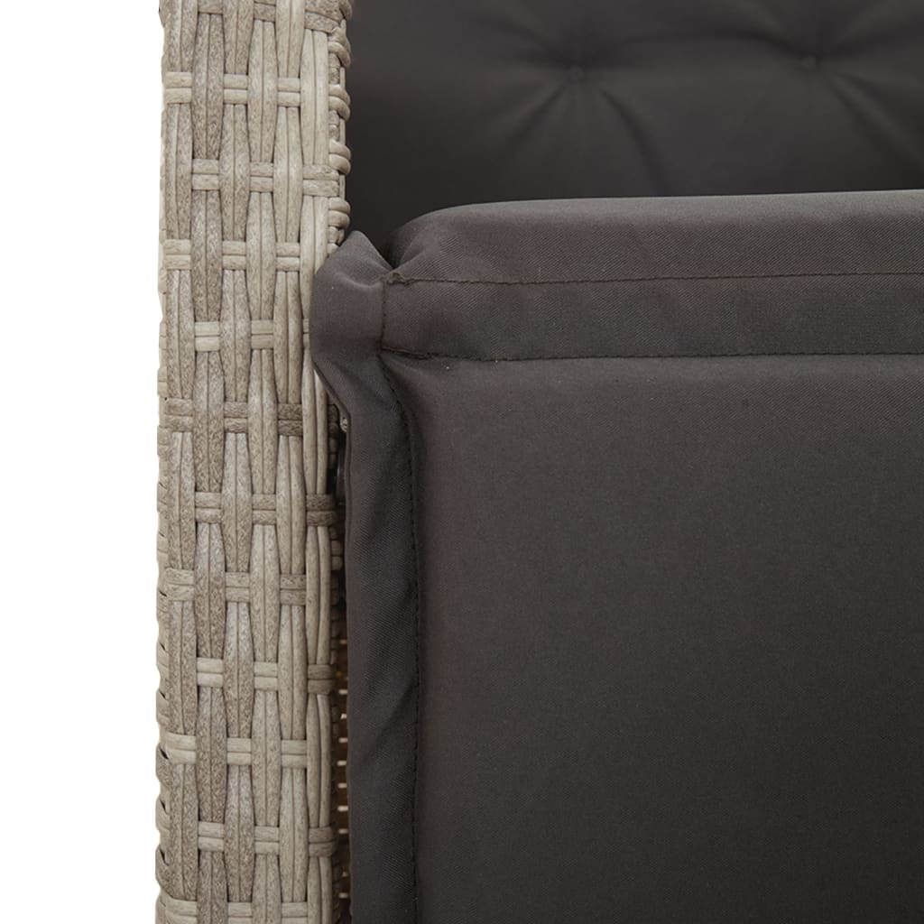 vidaXL Set mobilier grădină cu perne, 9 piese, gri deschis, poliratan vidaXL Set mobilier grădină cu perne, 9 piese, gri deschis, poliratan
