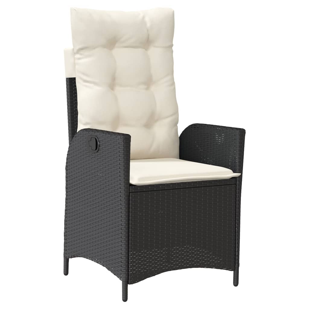 vidaXL Set mobilier de grădină cu perne, 9 piese, negru, poliratan vidaXL Set mobilier de grădină cu perne, 9 piese, negru, poliratan
