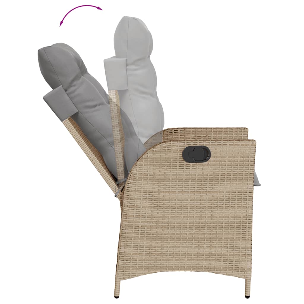 vidaXL Set mobilier pentru grădină, 7 piese, cu perne, bej, poliratan vidaXL Set mobilier pentru grădină, 7 piese, cu perne, bej, poliratan