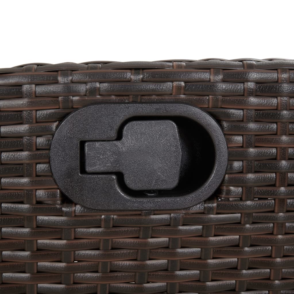 vidaXL Set mobilier de grădină, 5 piese, cu perne, maro, poliratan vidaXL Set mobilier de grădină, 5 piese, cu perne, maro, poliratan