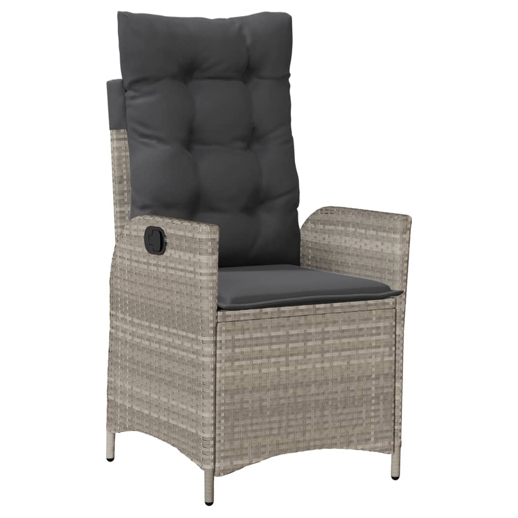 vidaXL Set mobilier grădină cu perne, 9 piese, gri deschis, poliratan vidaXL Set mobilier grădină cu perne, 9 piese, gri deschis, poliratan